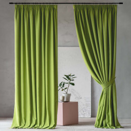 Комплект высоких штор "Ибица" зеленый