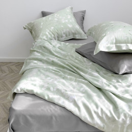 Herbal gray, ЕВРО-МАКСИ с простыней на резинке, тенцель
