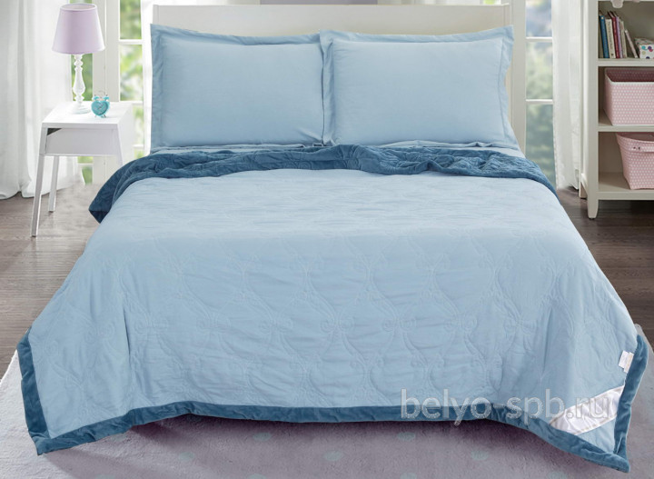 Тоскана (серо-голубой)  набор с летним  одеялом (1,5 спальный)
