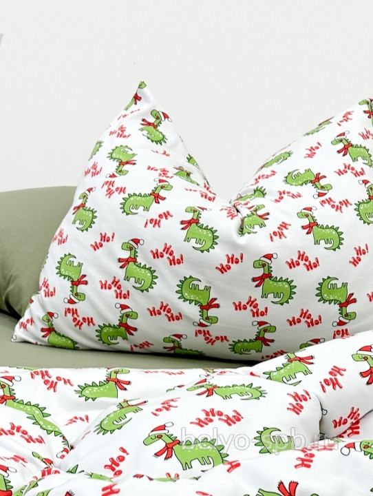 Dino ( в детскую кроватку) с простыней на резинке, трикотаж, 100 % хлопок