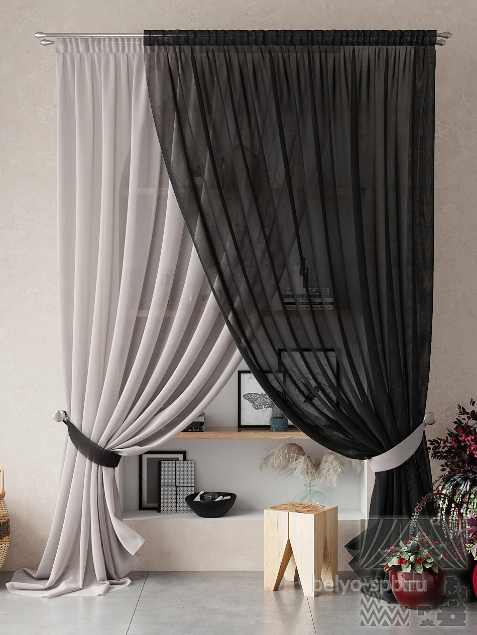 Черные шторы — 75 фото идей для элегантного интерьера